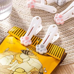 Wasknijpers Kattenpoot - Kledinghangers Haken - Huishouden Organiseren - Uniek Schattig Design - 24 Stuks - Roze Bruin — thumbnail 2