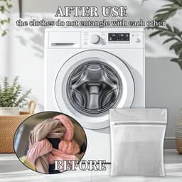 Waszakken Set Wasmachine – Beschermt Kleding – 6 Stuks Netzakken met Rits – Scheurvast Polyester – Voor Beha, Wasgoed en Delicate Kleding – Wasnet, Waszak Set, Laundry Bags — thumbnail 4