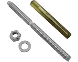 Ankerstang met Patroon - Metaalanker Boutanker - Doorsteekinstallaties Maken - Roestvrij Staal A4 - M12 x 160mm - Zilverkleurig