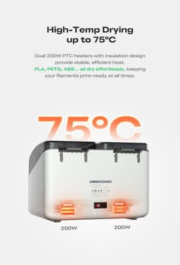 Filament Droger - Dehydrator Spoelen - 3D Printen - Actieve Ontvochtiging - 38 x 29 x 27 cm - Wit — thumbnail 2