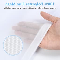 Wasnet voor Wasmachine, 40 x 50 cm, Set van 2, Grote Waszak met Trekkoord, Herbruikbare Fijne MESH Waszakken voor Studenten, Kamers en Thuisgebruik — thumbnail 2