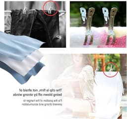 Grote en Sterke Wasknijpers - 12 Stuks RVS Klemmen voor Zware Kleding en Windbestendig Gebruik (11 * 6cm) — thumbnail 3