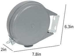 Waslijn uittrekbaar - waslijndraad - 15 meter waslijn - Automatisch oprollende waslijn - Waslijn voor binnen en buiten - Grijs - 18*15*5 cm - ABS/PVC — thumbnail 5