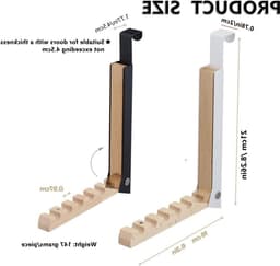 Opvouwbaar droogrek voor kleine ruimtes - 2 stuks draagbare hangende kapstok voor wasruimte, badkamer en slaapkamer, ideaal voor reisopslag en drogen (wit) — thumbnail 5