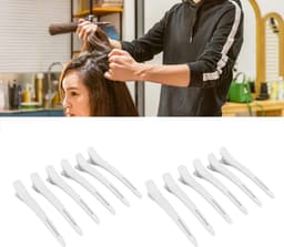 Haarspeld set - Eendenbek clips - Haarstyling thuis - Sterke grip - 12 stuks - Wit — thumbnail 3