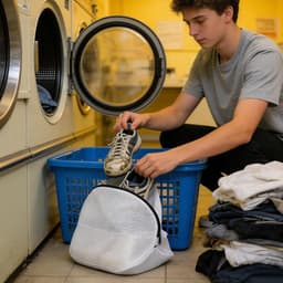 Wasmachine Hoezen Set - Reinigingszakken Schoenhouder - Gevoelige Kleding Wassen - Vormbehoud Elastisch Mesh — thumbnail 3