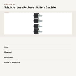 Dailygoods- Schokdempers 4 Stuks - Rubberen Steunen - Anti-vibratie Voeten - Silentblock - Geschikt voor Airconditioning - Materiaal: Rubber/Metaal - Rubberen Buffers — thumbnail 2