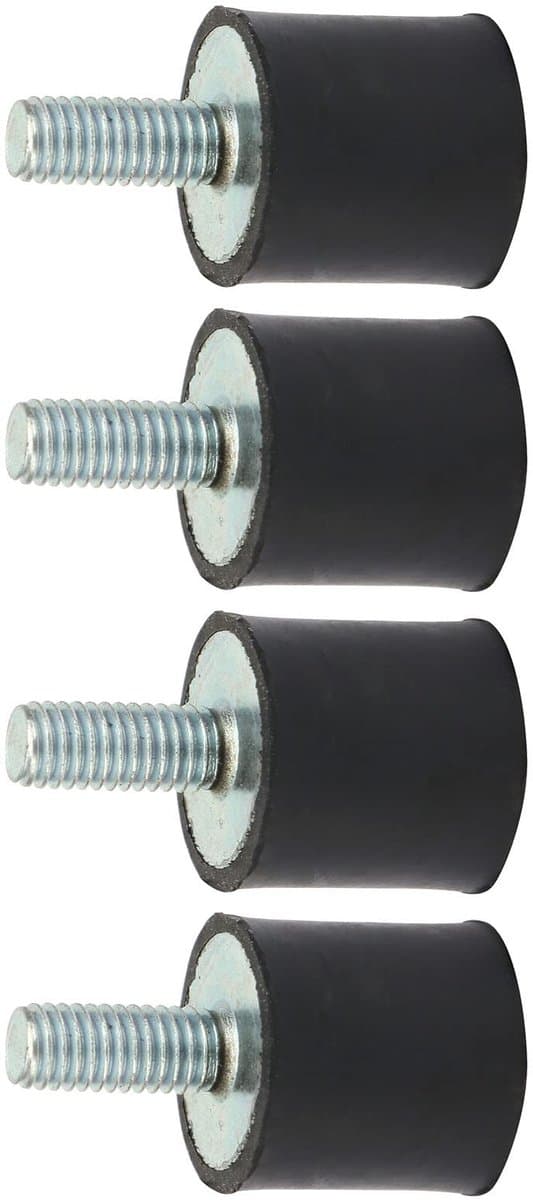 Dailygoods- Schokdempers 4 Stuks - Rubberen Steunen - Anti-vibratie Voeten - Silentblock - Geschikt voor Airconditioning - Materiaal: Rubber/Metaal - Rubberen Buffers — afbeelding 1