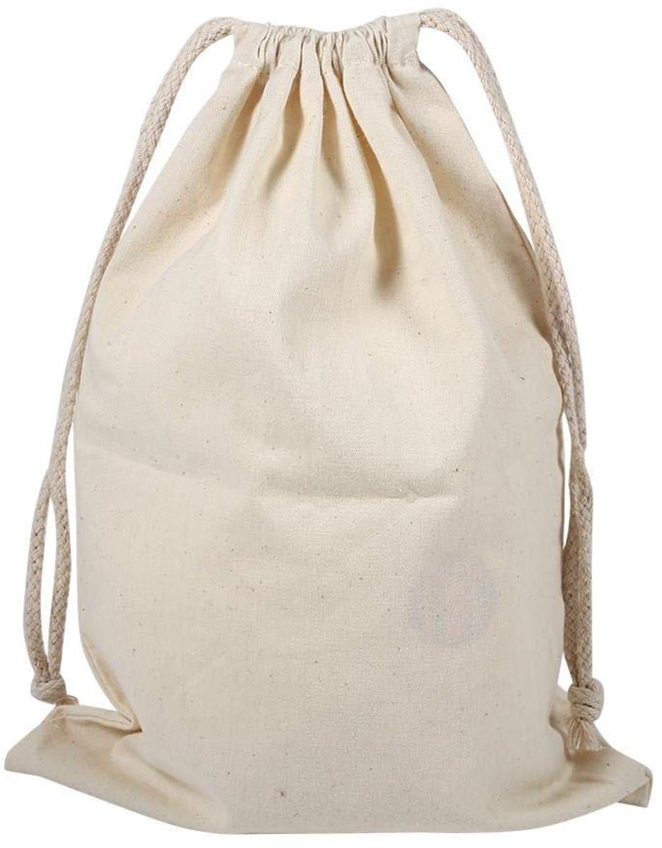 Dailygoods- Waszak Groot - Waszakken voor Wasgoed - Opbergtas - Opbergbak - Opbergzakken Kleding - Milieuvriendelijk Katoen - 30 x 40 cm - Opbergzak — afbeelding 1