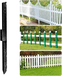 Grondankers Hekpalen - Versterkingspalen Omheining - Hekken Repareren - Verdikte Barrière Ondersteuning - 71.5 cm - Zilverkleurig — thumbnail 5