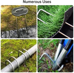 Dailygoods- Grondankers Antiroest - 50 Stuks - Bevestigingsankers Tuin - U-vormig - Staal met Verzinkte Behandeling - Geschikt voor Onkruiddoek - Tuinankers — thumbnail 2