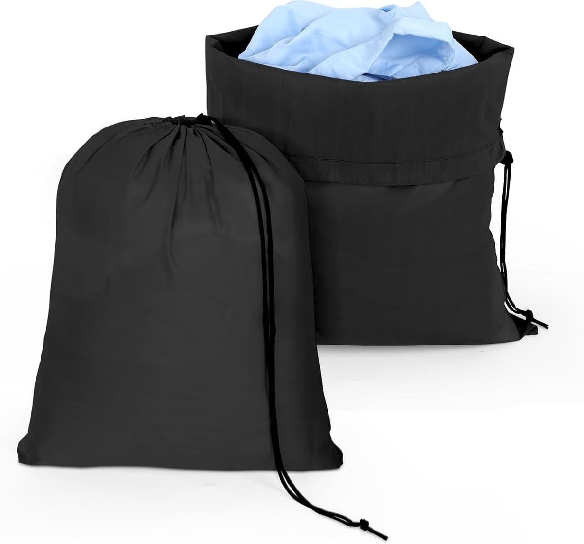 2 Pack Reiswaszakken voor Vuile Kleding 40x50CM - Grote Trekkoordzakken voor Kamperen, Thuis en Studentenhuis — afbeelding 1