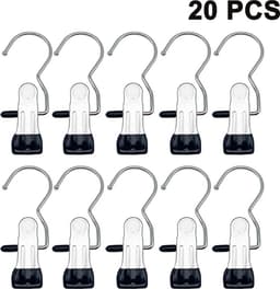 Dit opvouwbare kledingrek wordt geleverd geschikt voor 20 klemmen, een sokkenrek, roestvrijstalen klemmen en een druppelbestendige hanger. Het is ideaal voor het drogen van sokken, bh's, handdoeken, ondergoed en babykleding. — thumbnail 1