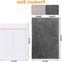 Wasbare Mat voor Cavia's en Kleine Dieren, 40 x 60 cm, Inclusief Waszak, Absorberend en Antislip, Ideaal voor Kooi en Binnengebruik, Grijs — thumbnail 5