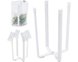 Vouwbaar en multifunctioneel droogrek voor waterflessen en bekers - Ideaal voor keukenopslag en organisatie van plastic zakken en afvalzakken