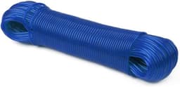 Waslijn Staal - Droog Touw PVC - Kleding Drogen Buiten - Sterke Staal Kern - 50 meter - Blauw — thumbnail 1