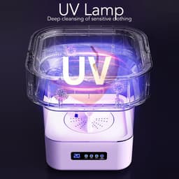 Cosensi - Portable Mini Washing Machine - Fully Automatic - Compact - 10L - Perfect voor Reis en Studenten - Vouwbaar - Efficiënt en Praktisch — thumbnail 2