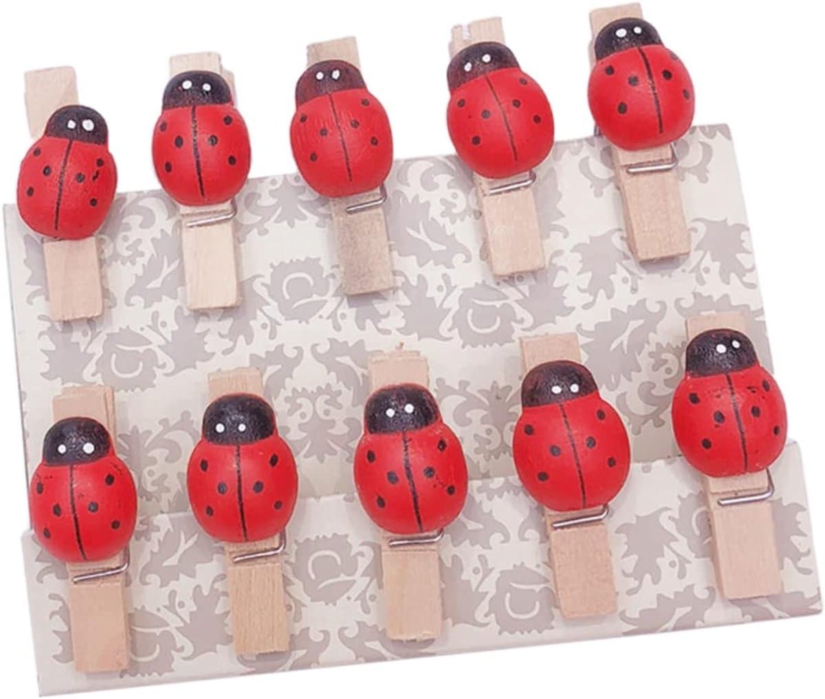 Houten Clips - Mini Knijpers - Decoratie Foto's - Natuurlijk Hout - 3.5 cm - Gekleurd — afbeelding 1
