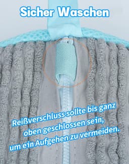 2 stuks schoenwaszakken, wasmachine, schoenenzak, 40 x 20 cm, met ritssluiting, waszak, 360 graden reinigingsdweil, sneakers, waszak voor alle soorten schoenen en maten, herbruikbaar, robuust, grijs — thumbnail 4