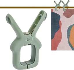 Grote Kledingspelden - Wasknijpers Klemmen - Kleding Drogen - Krachtig Winddicht - 5.5 cm Opening - Wit Groen — thumbnail 1