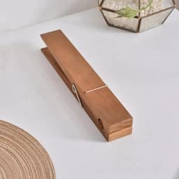 Houten Kledinghanger Clips - Grote Was Knijpers - Handdoeken Ophangen - Nooit Meer Markeringen - 30 cm - Zwart Walnoot — thumbnail 4
