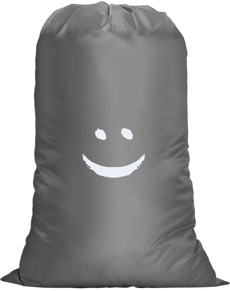 Dailygoody - Waszak voor reizen - Waterdicht - Grote capaciteit - Grijs - Vuile was wasverzamelaar - Perfect voor studentenhuizen en camping — afbeelding 1