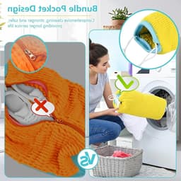 Set van 2 Schoenwaszakken met Trekkoordsluiting, Herbruikbare Fleece Schoenreinigers voor Alle Schoenmaat en -type, Ideaal voor Sneakers en Laarzen — thumbnail 3