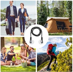 Dailygoods- Waslijn Uittrekbaar 150 cm - 2 Stuks - Draagbaar - Zuignap Bevestiging - Elastisch - Geschikt voor Reizen - Drooglijn — thumbnail 2