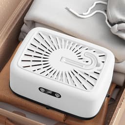 Draagbare wasdroger - sneldrogende en stille machine, draagbare wasdroger voor onderweg, voor badkamer, balkon, outdoor, binnen, woning, slaapzaal, camping, terras, keuken en andere ruimtes - wit — thumbnail 3