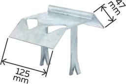 Vloerstop - Grondanker - Beton Storten - Warm Verzinkt - 125 x 47 mm - Staalkleurig — thumbnail 5