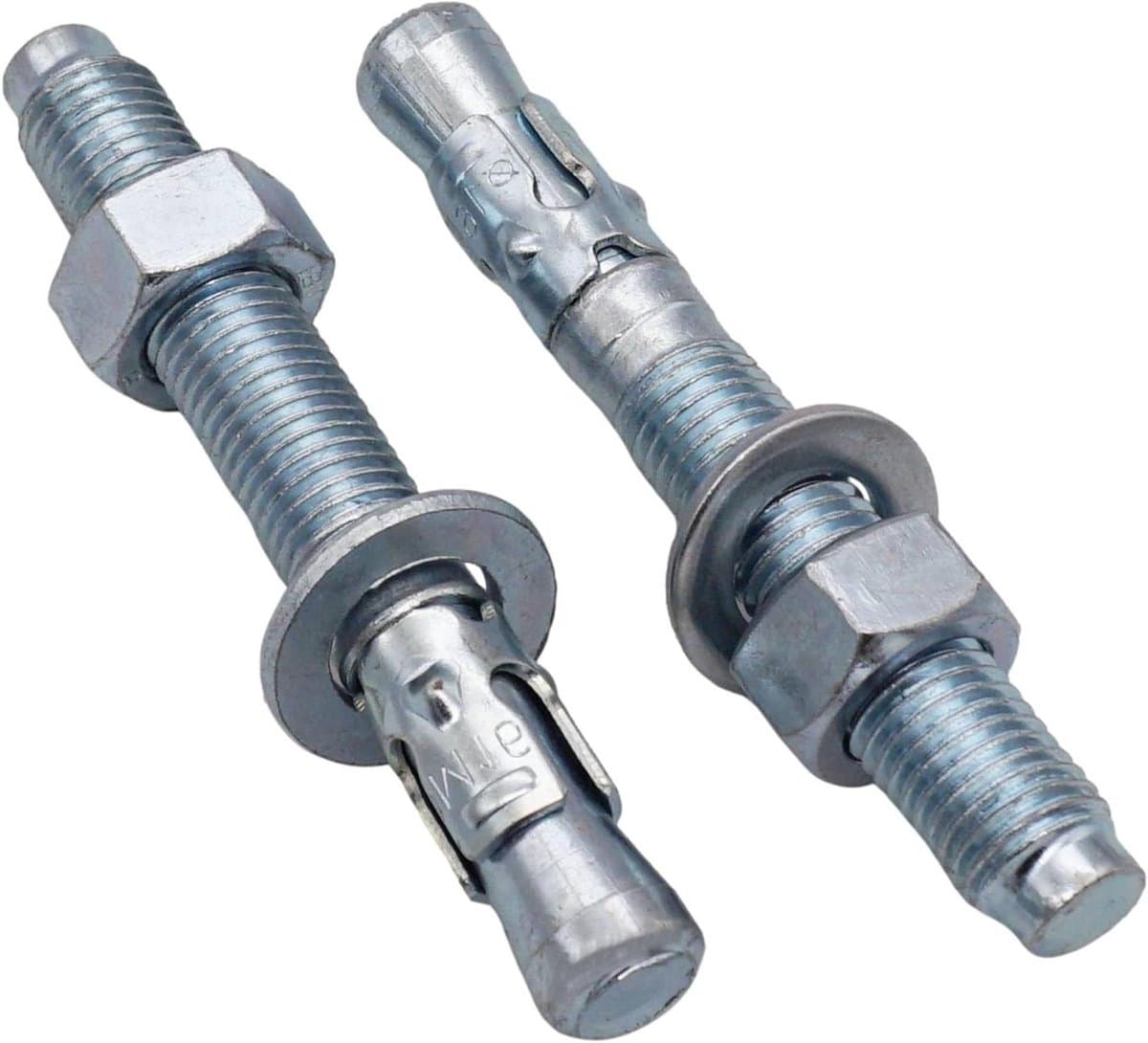 Wigankers - Verankerpluggen Boutankers - Zware Lasten Bevestigen - Verzinkt Staal - M16 x 120 mm - Zilverkleurig — afbeelding 1
