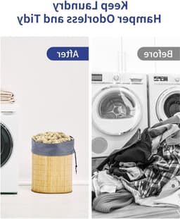 Reiswaszakken Set van 2, Vouwbare Opbergzakken voor Vuile Was, Scheurvast en Geschikt voor Camping, Vakantie en Studentenhuis, 50cm x 60cm, Grijs — thumbnail 5