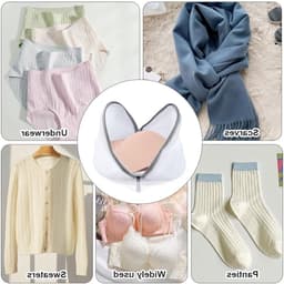 4 Stuks Wasnet voor Wasmachine, Duurzaam en Herbruikbaar Mesh Waszak voor Ondergoed, Bh's en Gevoelige Kleding met Rits, Ideaal voor Fijne Was en Kousen — thumbnail 5