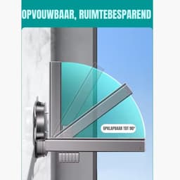 YOR® Wanddroogrek Inklapbaar - Wanddroogrek - Zwart - ‎6cm x 58cm x 17cm; 0.9 kg — thumbnail 4