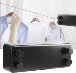 Waslijn - Drooglijn - Kleding Drogen - Uitschuifbaar - 4 Meter - Zwart — thumbnail 4