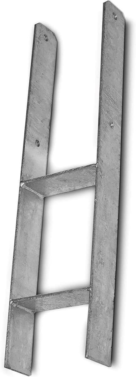 H Anker - Paaldrager Paalschoen - Stevigheid Bieden - Warmbad Verzinkt - 600 mm Lengte - Zilverkleurig — afbeelding 1