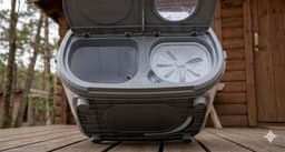 WilTec Camping Mini-Wasmachine 230W – 3kg Wascapaciteit & 2kg Centrifuge – Compacte Reiswasmachine – Bovenlader – Wit — thumbnail 3