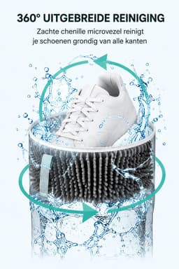 Schoenenwaszak Set van 2 – Waszak voor Schoenen en Sneakers – 360° Reiniging – Beschermt tegen Beschadigingen – Herbruikbaar Wasnet voor Wasmachine — thumbnail 4