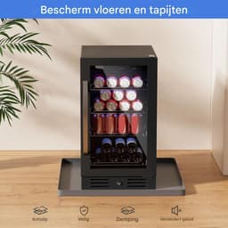 Koelkast Vloermat - Opvangbak Wasmachine - Apparaten Beschermen - Antislip Onderlegger - 60x60x15cm - Grijs — thumbnail 5