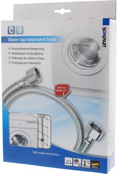 Scanpart gepantserde verlengslang 1 meter - Veilige verlenging van waterslang - Geschikt voor wasmachine vaatwasser boiler koffiezetapparaten ijsblokjesmachine side-by-side koelkasten - KTW-A en DVGW goedgekeurd - Gevlochten RVS - Universeel — thumbnail 2