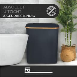 Thuys – Wasmand Met Deksel 145L – Waterafstotende Wasverzamelaar – 3 Compartimenten – Met Afneembare Waszakken — thumbnail 3