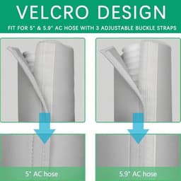 Luchtconditioner Afvoerslang Isolatie Cover met 3 Bevestigingsbanden voor Drenage Hoses van 12.5 cm en 15 cm — thumbnail 4