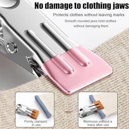 Set van 12 RVS Klemmen voor Kleding met Haken - Winddichte Kleuren Kledingknijpers - Stevige Kledingclips voor Buiten - Ideaal voor Kledinglijn, Chipzakken en Voedsel — thumbnail 4