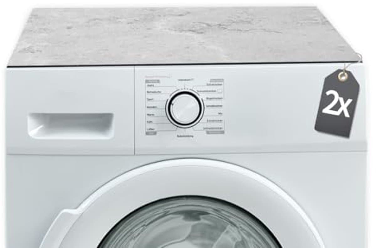 Antislip Wasmachine Beschermers Set van 2 - 60 cm Betonlook — afbeelding 1