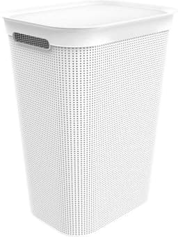 Rotho Wasmand - 50 liter - met afneembaar klapdeksel - wit — thumbnail 1