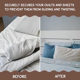20 stuks Dekbedpinnen - Bed Sheet Holders - Quilt Clips - Dekbedovertrek Clips - Attachment Comforter - Quilt Fixing Clips - Om rommelige lakens te organiseren - Grijs — thumbnail 2