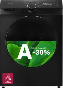 Inventum VWM1010B - Wasmachine - 10kg - 14 programma's - 1400 toeren - Energieklasse A-30% - Steam Clean - Stil: 72 dB - Zwart — thumbnail 1