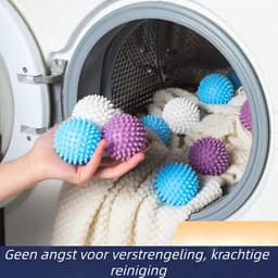 6-delige wasbal - Magic Laundry Ball Anti-klit en Anti-Knot - Gemengde kleur — thumbnail 3