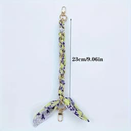 Telefoon - Sieraad - Hanger - Gsm - Ketting - Pols -Handvat handtas - Handtas - Sjaal - Sjaaltje - Decoratie - Wit Zwart D — thumbnail 3