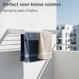 Goodly® High quality Wanddroogrek - Droogrek muur inklapbaar - Wasrek - Wasdroogrek - QUALITY 6m - drooglijn - Zwart — thumbnail 5